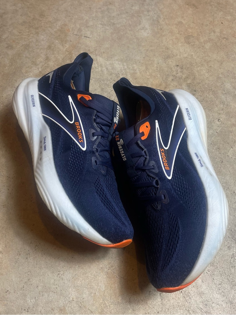 Brooks Men's Glycerin 22 Running Shoes Men's US 11.5 Blue Orange 1104451D494